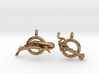 Whale V Squid earrings 3d printed 
