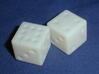 Sicherman Dice 3d printed In White Detail