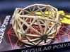 Catalan Bracelet - Disdyakis Triacontahedron 3d printed Photo of finished product in  Polished Gold Steel