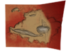 Mars Map: Depression At Base, Red 3d printed 
