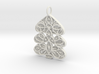 Christmas Tree Holdiday Lace Pendant Charm 3d printed 