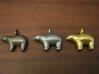 Polar Bear Pendant 3d printed Antique Bronze Glossy, Stainless Steel, and Gold Plated Glossy bears