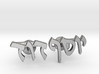 Hebrew Name Cufflinks - "Yosef David" 3d printed 