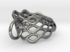 Mobius Mesh (smaller) Pendant in Precious Metals 3d printed 