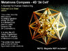 4D Vector Equilibrium Metatron's Compass 50mm -  3d printed 