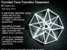 Sacred Geometry: Toroidal Hypercube 38mmx1mm 3d printed Gorgeous in Silver