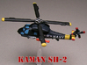 Kaman SH-2 Seasprite (two models) 1/285 6mm 3d printed Kaman SH-2 Seasprite in flight painted by Fred O.