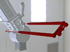 Articulated airport jetway (aerobridge), 1:200 3d printed Fitting riser masts to rings on cab