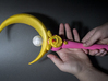 Crescent Wand 14 Inch W/ Crystal 3d printed 