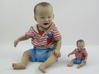 Scanned 7 month old Baby boy_6CM High 3d printed 
