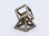 Cube and pyramid 3d printed 