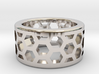 Straight Edge Honeycomb Ring Sizes 7 - 9.5 3d printed 