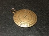 Benchmark Keychain 3d printed Raw bronze with custom image text and patina added. 