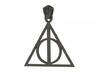 Deathly Hallows Pendant 3d printed Rendered in black