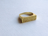 Zebra Pattern Ring 3d printed Polished Brass