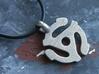 45 RPM Record Insert Pendant 3d printed Stainless Steel