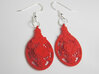 Botanika Mechanicum Earrings 3d printed Coral Red Strong and Flexible
