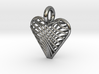 Swirling Heart Pendant 3d printed 