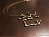 Sagittarius Zodiac Constellation Pendant 3d printed Polished Brass example (Chain not included)