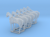 6 pack HO scale horses with harnesses 3d printed 