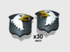 60x Screaming Eagles: Shoulder Insignia pack 3d printed 
