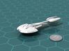 Aratouk Nivekt class Battleship 3d printed Render of the model, with a virtual quarter for scale.