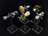Spaceships (5 pcs) - High Frontier 3d printed Hand-painted White Strong Flexible
