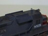 N Snow Awnings 3d printed Shown on a KATO SD45 with optional Snow Deflectors