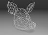 Wireframe pig head 3d printed 