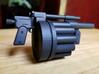 Hawk MM1 Grenade Launcher 1:6 scale 3d printed MM1 model in frosted ultra detail, hand painted.  Size shown is 1:6 scale. 