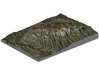 Montserrat Mountains Map: A4 Size 3d printed 