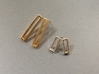 Long Geometric Post Earrings - Minimalist Design 3d printed 18K gold plating and Polished Silver materials