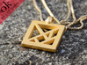 tangram pendant 3d printed 