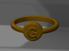 Ring with your initials (US) 11 3d printed 