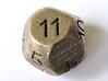 D11 Sphere Dice 3d printed In Stainless Steel (numbers manually inked) - picture courtesy of Justin M.