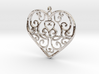 Filigree Antique Heart pendant 3d printed 