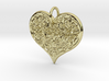 Filigree Engraved Heart pendant 3d printed 