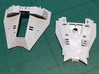 Snow speeder, Closed Canopy and Flaps, 1:144 3d printed Remove this material to fit the cockpit.