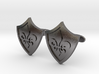 Fleur De Lis Shield Cufflinks 3d printed 