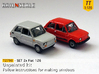 SET 2x Fiat 126 (TT 1:120) 3d printed 
