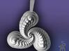 3d fractal paisley twist pendant 3d printed 3