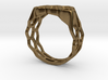 Double Hex Ring, Tapered, Size 8 3d printed 