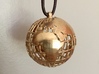 Wanderlust Globe Pendant 3d printed Final Raw Bronze Globe