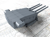 1/400 Dunkerque 330 mm/50 (13") Guns w. Blast Bags 3d printed 3d render showing Turret I detail