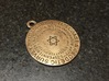 Magnetic Station (Flat top) Keychain 3d printed Raw bronze with patina