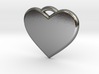 Text Engravable Heart Pendant 3 - Single Line 3d printed 