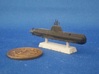 1/1250 Type 214 submarine 3d printed Painted. 