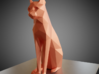 Sitting cat low poly 3d printed 