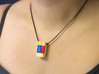 bX Necklace (2x4) 3d printed White Strong & Flexible Polished (String and Lego pieces not included)