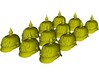 1/33 scale German pickelhaube helmets x 12 3d printed 
